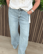 Stretch Wide Leg Jeans Light Blue - Velvory Fashion & Living