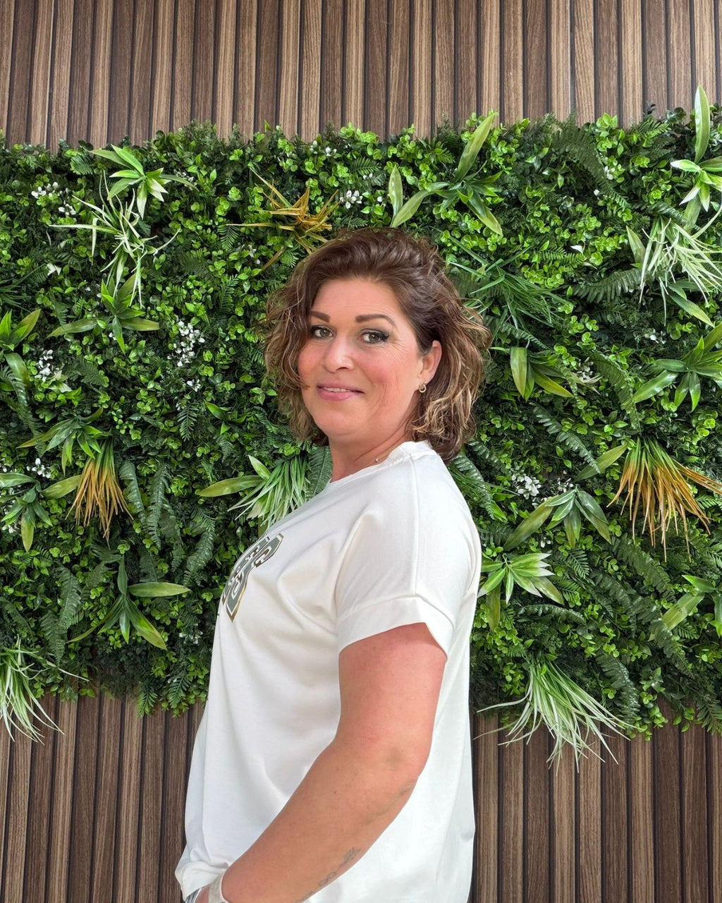 T-Shirt Los Angeles Wit Groen - Velvory Fashion & Living