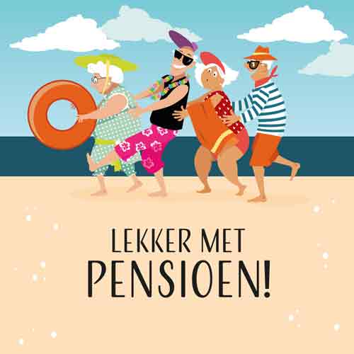 Tegeltje met tekst – Lekker met Pensioen!
