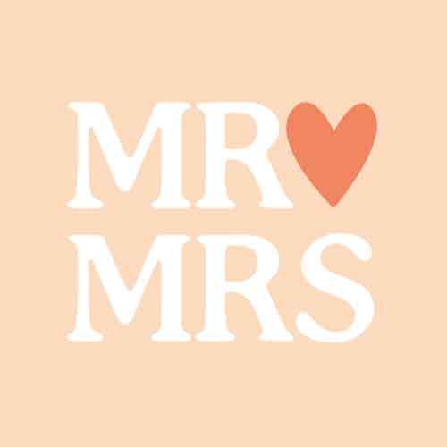 Tegeltje met tekst – Mr & Mrs