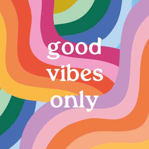 Tegeltje met tekst – Good Vibes Only