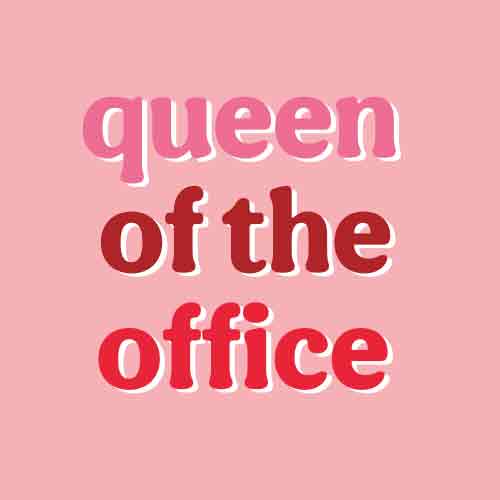 Tegeltje met tekst – Queen of the Office