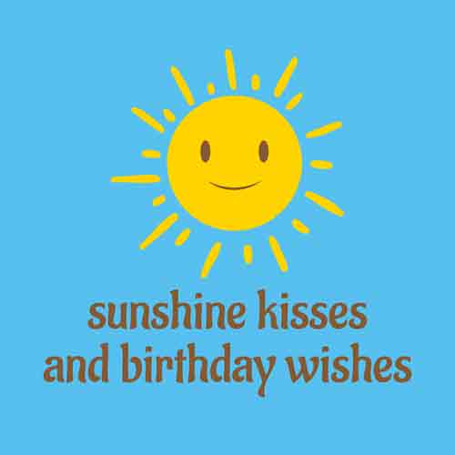 Tegeltje met tekst – Sunshine Kisses and Birthday Wishes