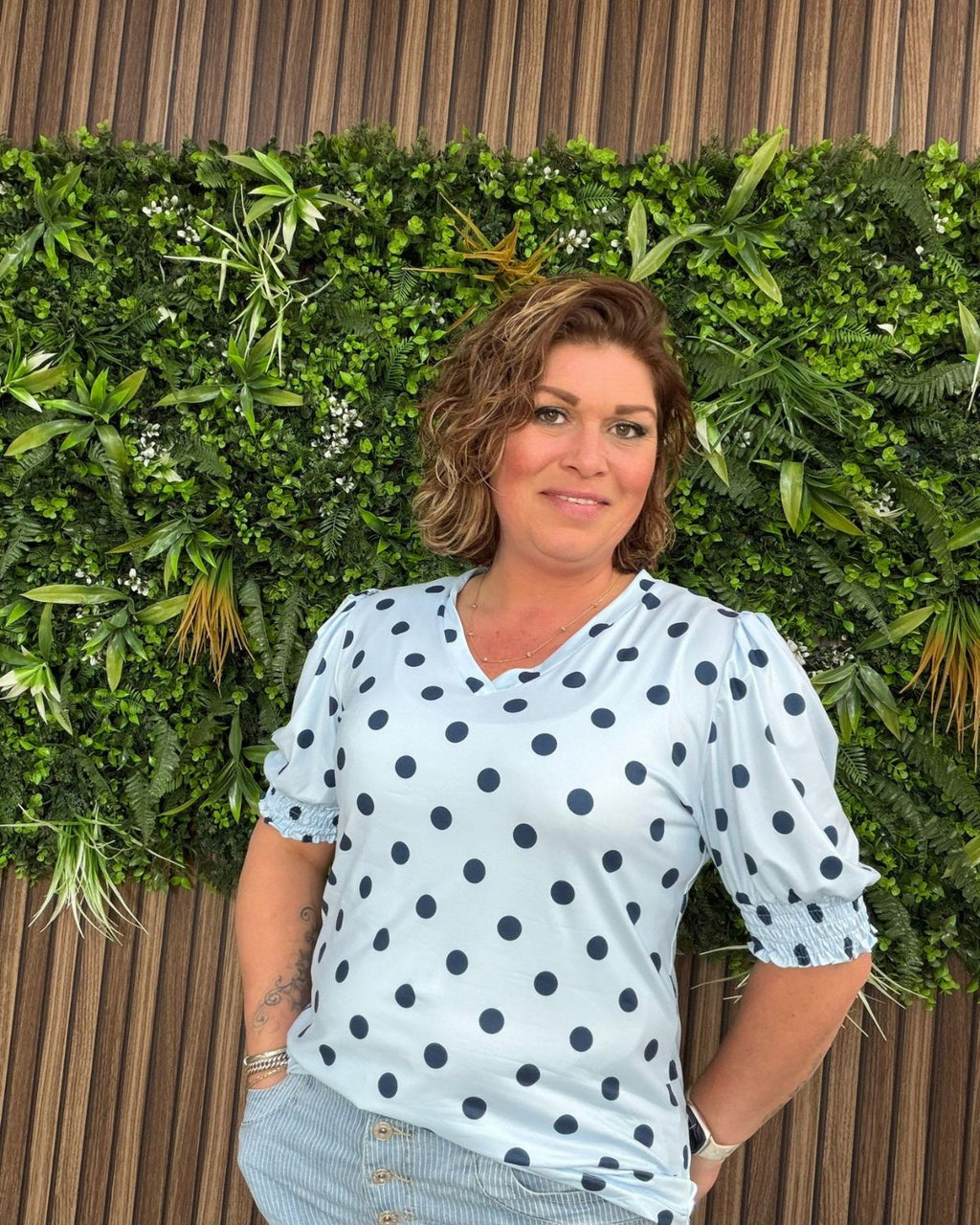Top Dots Blauw - Velvory Fashion & Living