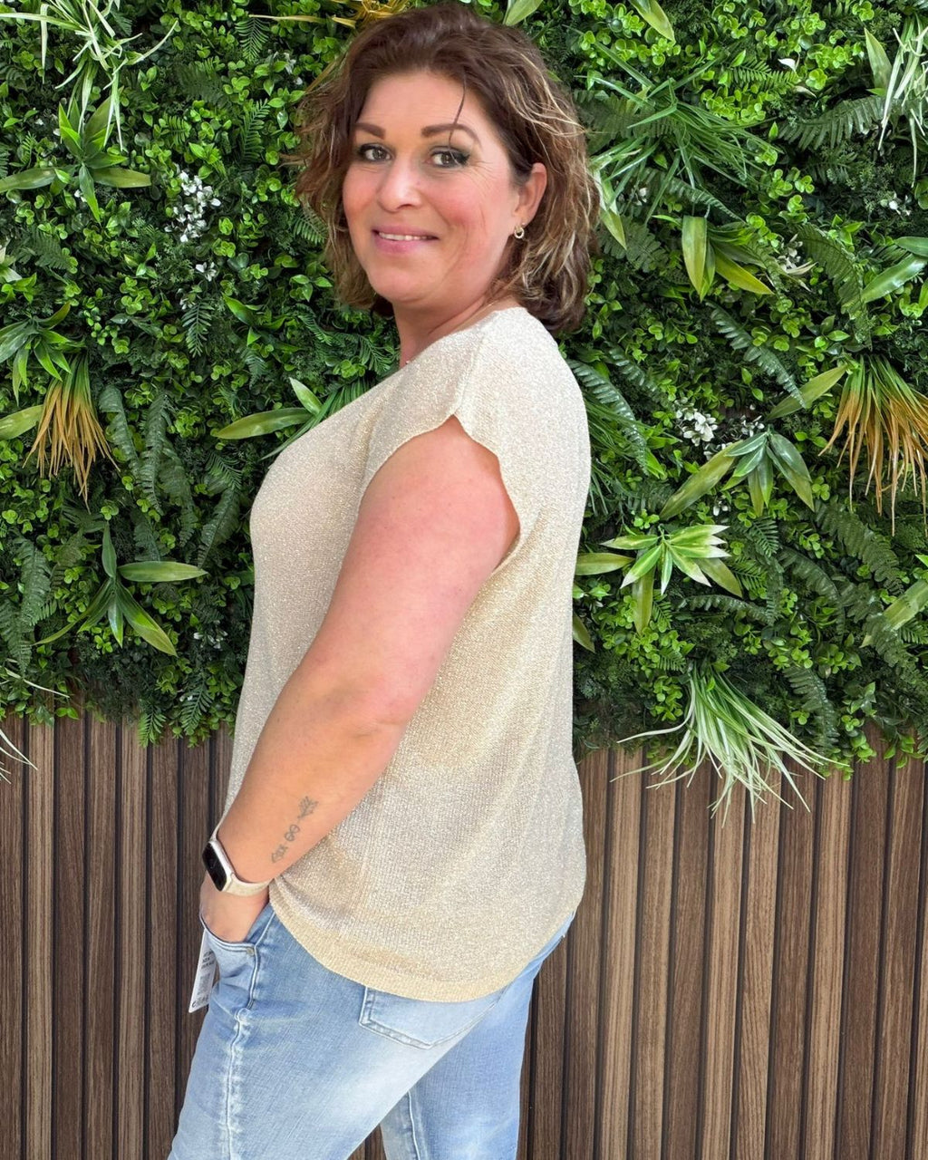 Top Gold Met Goud Draad - Velvory Fashion & Living