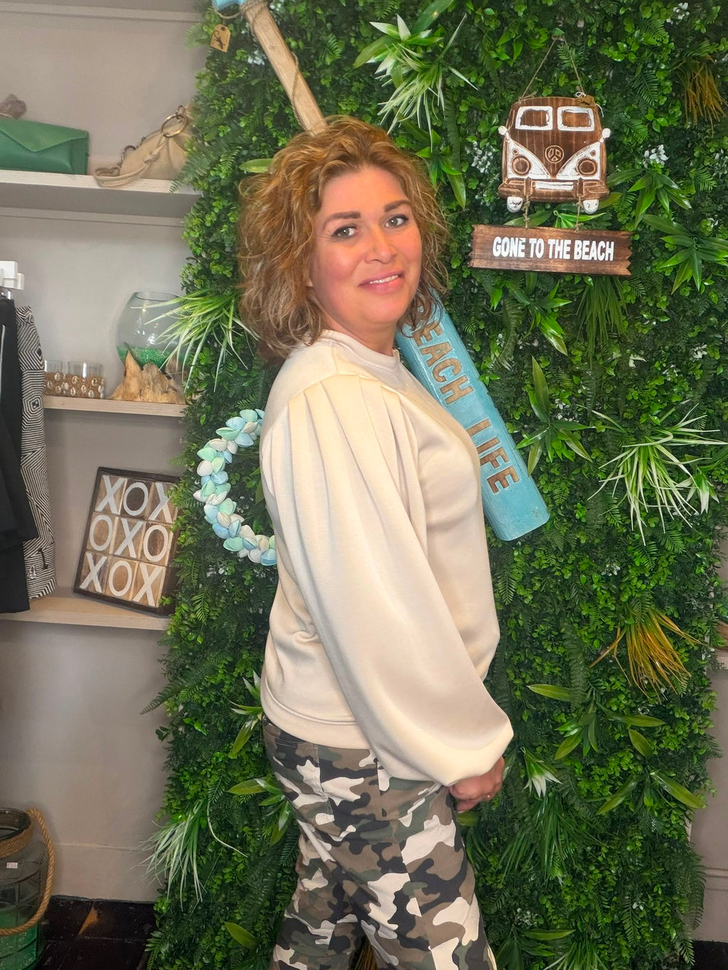 Travel sweater beige — afbeelding 2