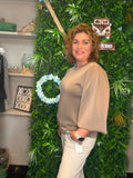 Travel sweater taupe