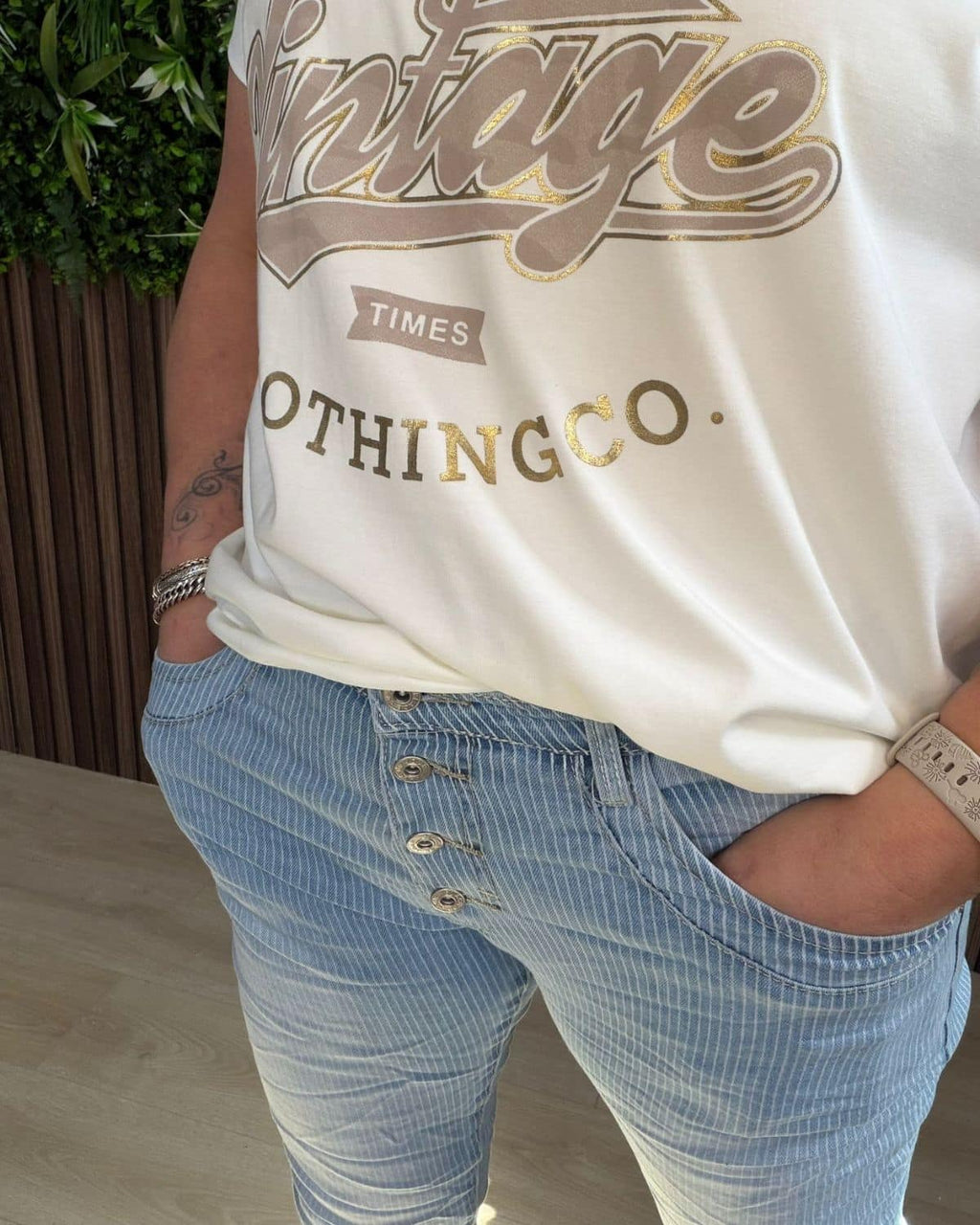 Vintage Jeans Krijtstreep - Velvory Fashion & Living