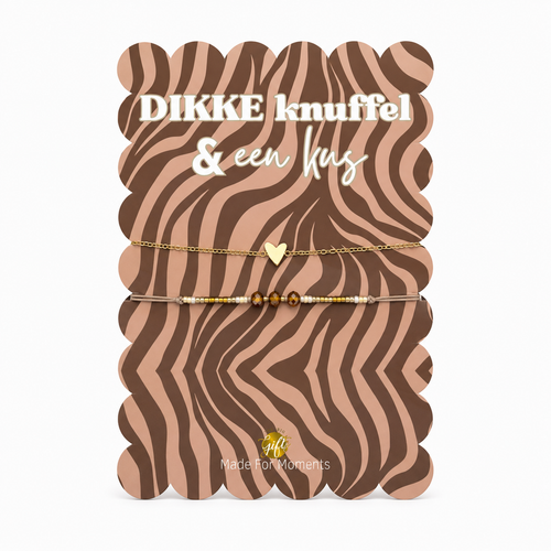 Armband set – Dikke Knuffel & Een Kus