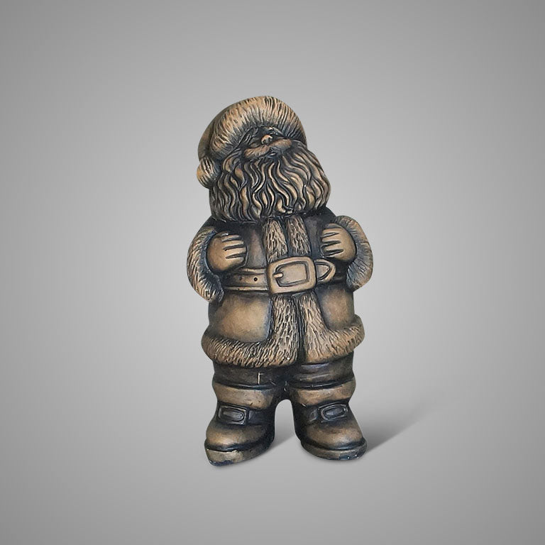 BRYNXZ kerstman Santa Claus in Majestic Brown, Ø14 x H26 cm, decoratief kerstfiguur
