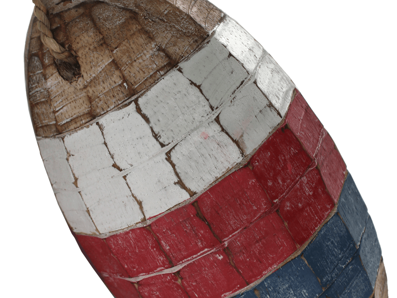 Hanger Boei Hout Wit/Rood/Blauw 24 cm — afbeelding 2