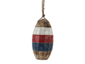 Hanger Boei Hout Wit/Rood/Blauw 24 cm