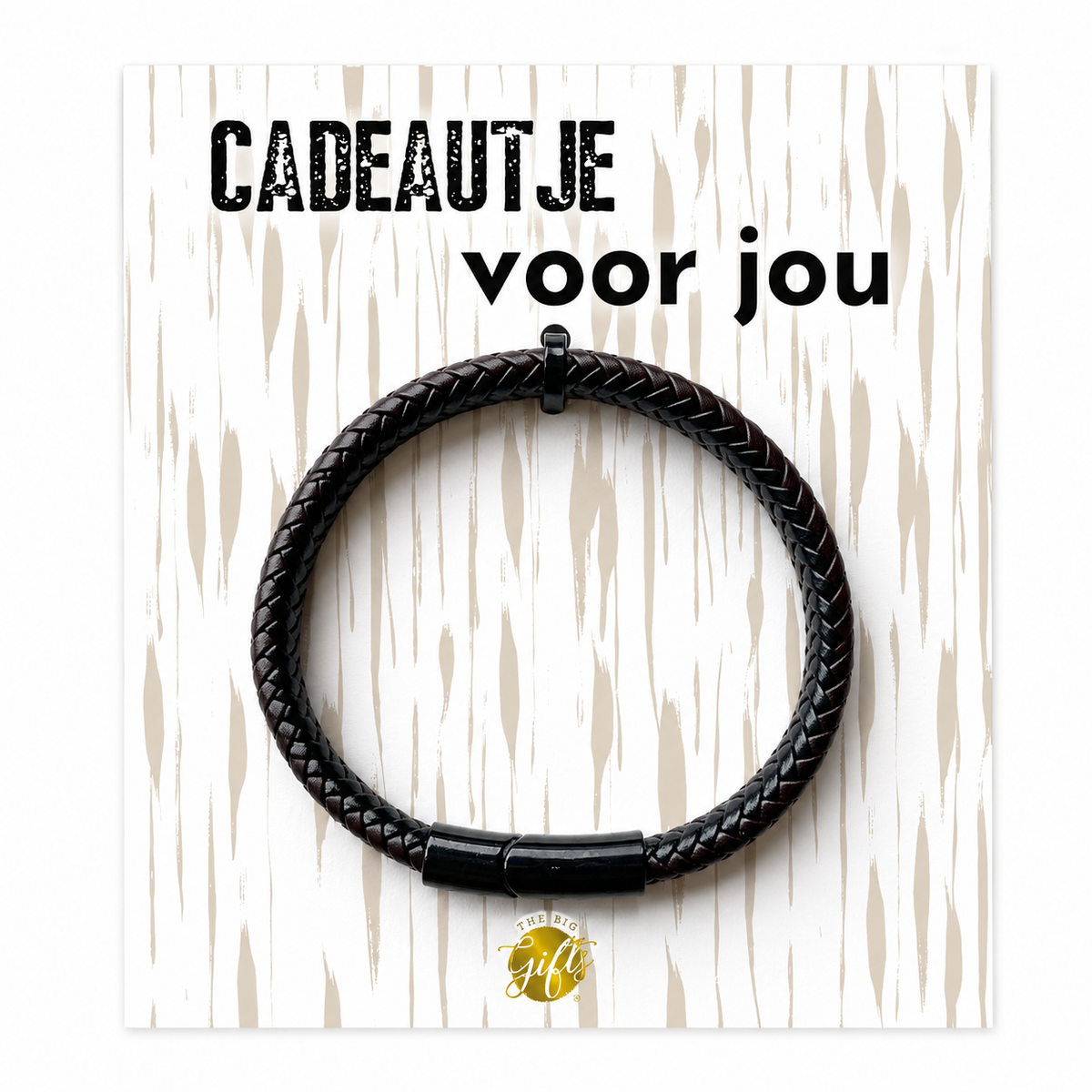 Heren Armband – Cadeautje Voor Jou | Gevlochten PU-leer