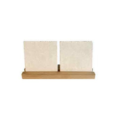 Houten tegelstandaard voor 2 keramische tegels van 10 × 10 cm