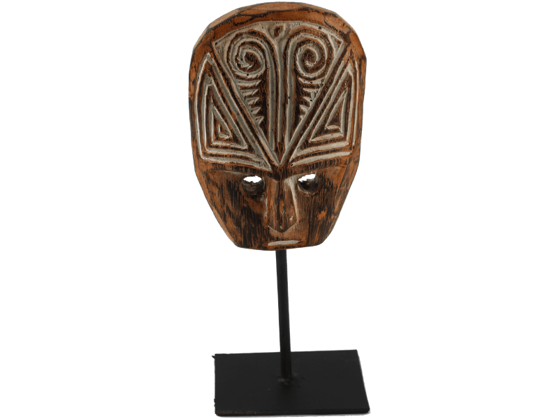 Masker Hout op Staander Ovaal 21 cm
