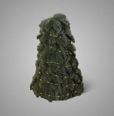 Nobilis Kerstboompje X-Tree met LED-draad M – Ø30 x H42 cm