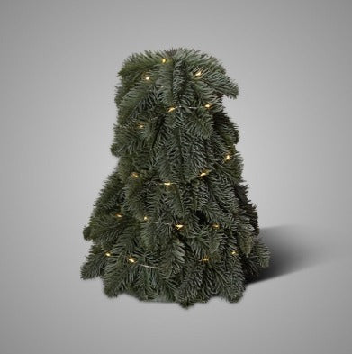 Nobilis X-Tree kerstboompje met LED-draad, maat S, Ø25 x H32 cm