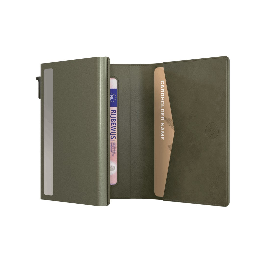 Prowallet portemonnee Classic in olijfgroen – productfoto 3