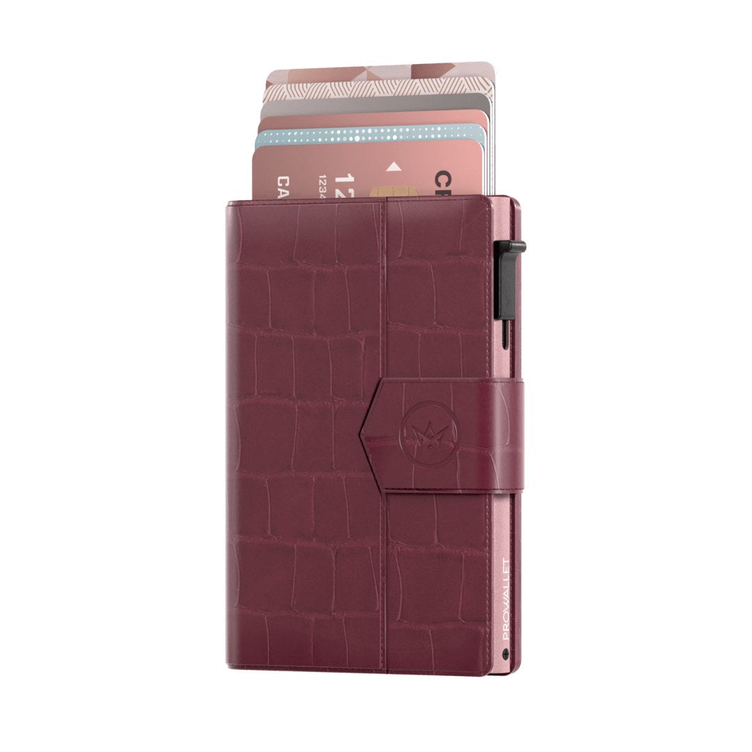 Prowallet dames portemonnee Plus Croco in bordeaux
