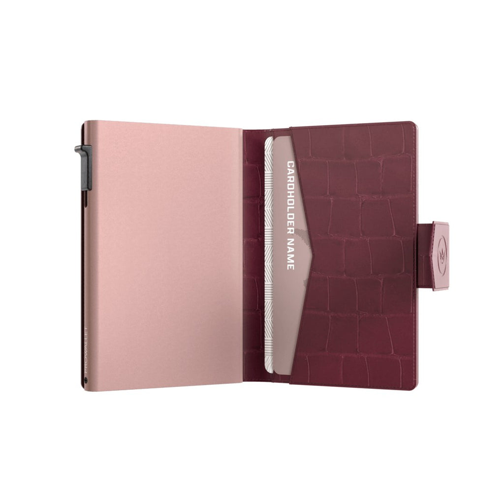 Prowallet dames portemonnee Plus Croco in bordeaux – productfoto 2