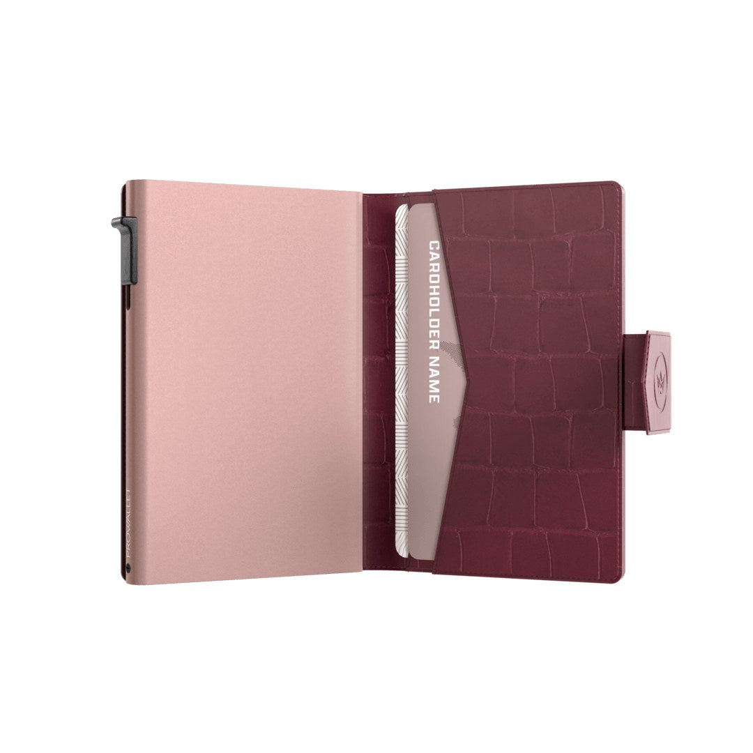 Prowallet dames portemonnee Plus Croco in bordeaux – productfoto 2
