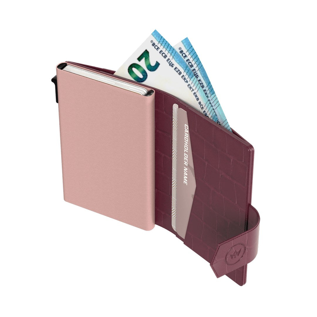 Prowallet dames portemonnee Plus Croco in bordeaux – productfoto 3
