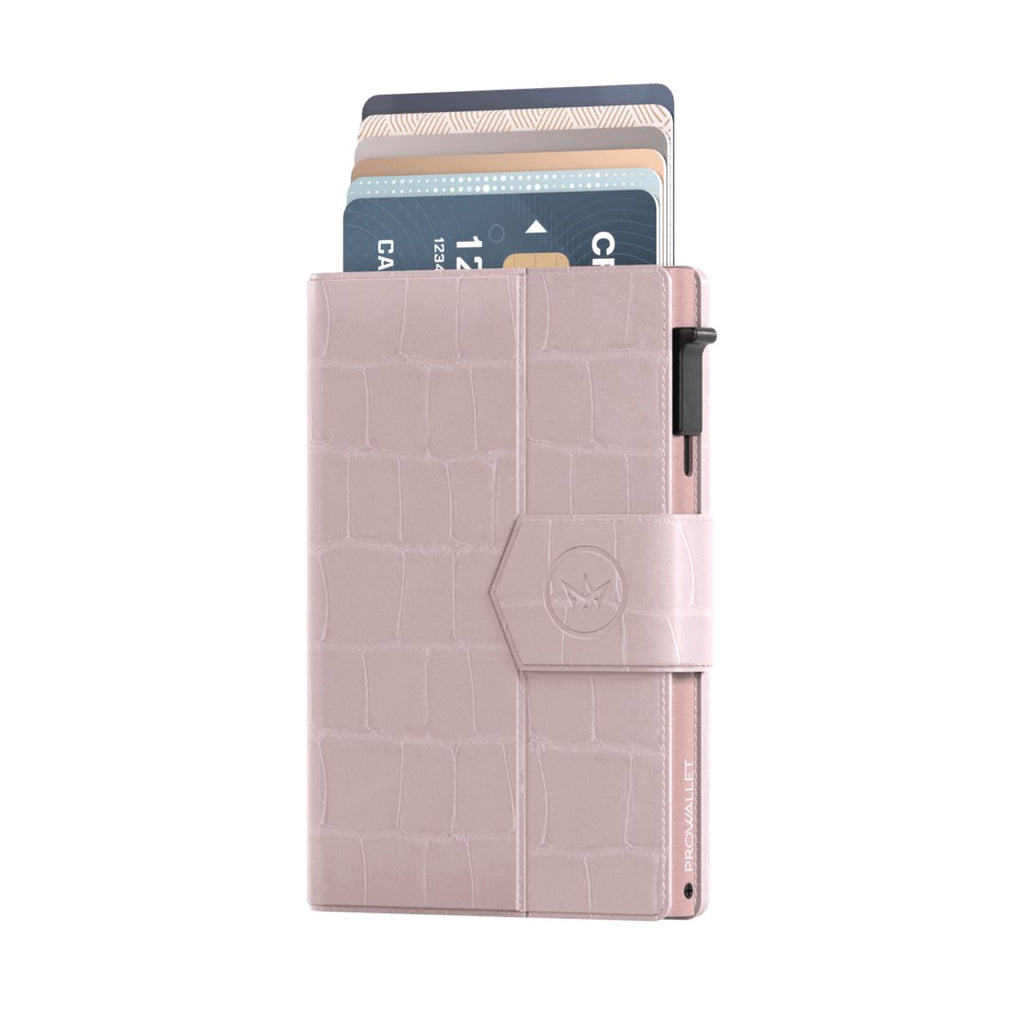 Prowallet dames portemonnee Plus Croco in zachtroze