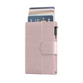 Prowallet dames portemonnee Plus Croco in zachtroze