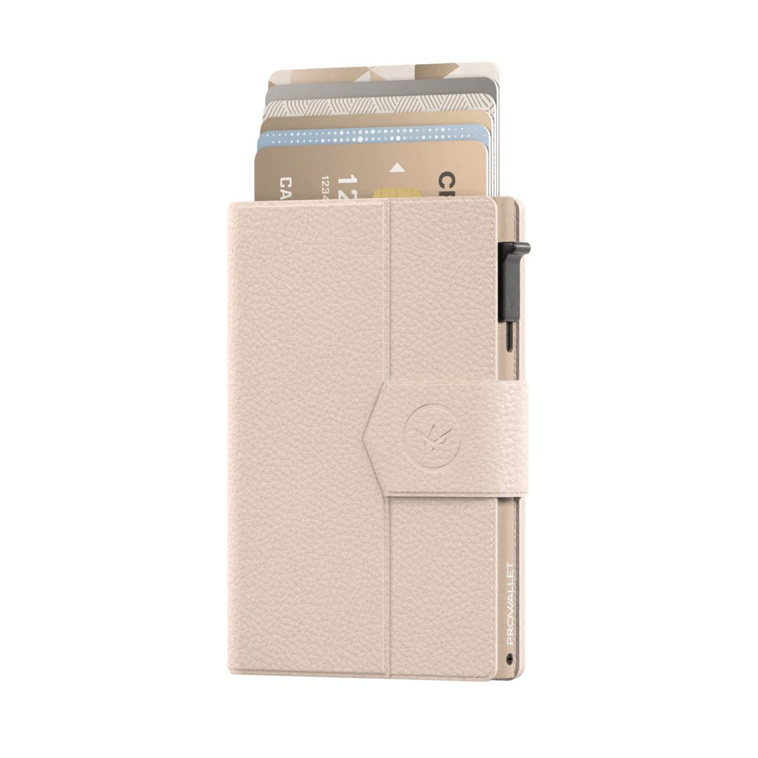 Prowallet dames portemonnee Plus Pebble in ecru