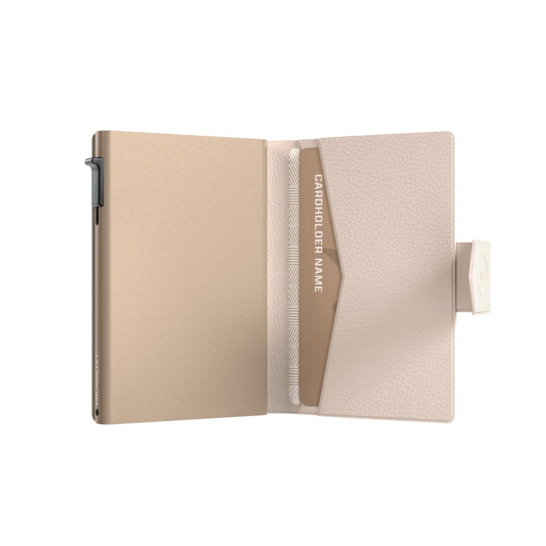 Prowallet dames portemonnee Plus Pebble in ecru – productfoto 2