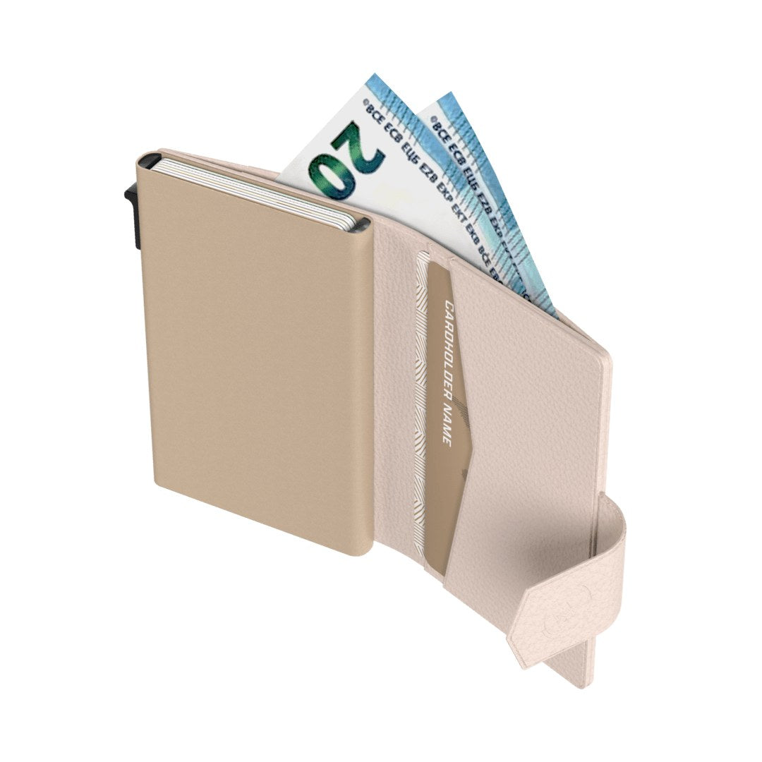 Prowallet dames portemonnee Plus Pebble in ecru – productfoto 3