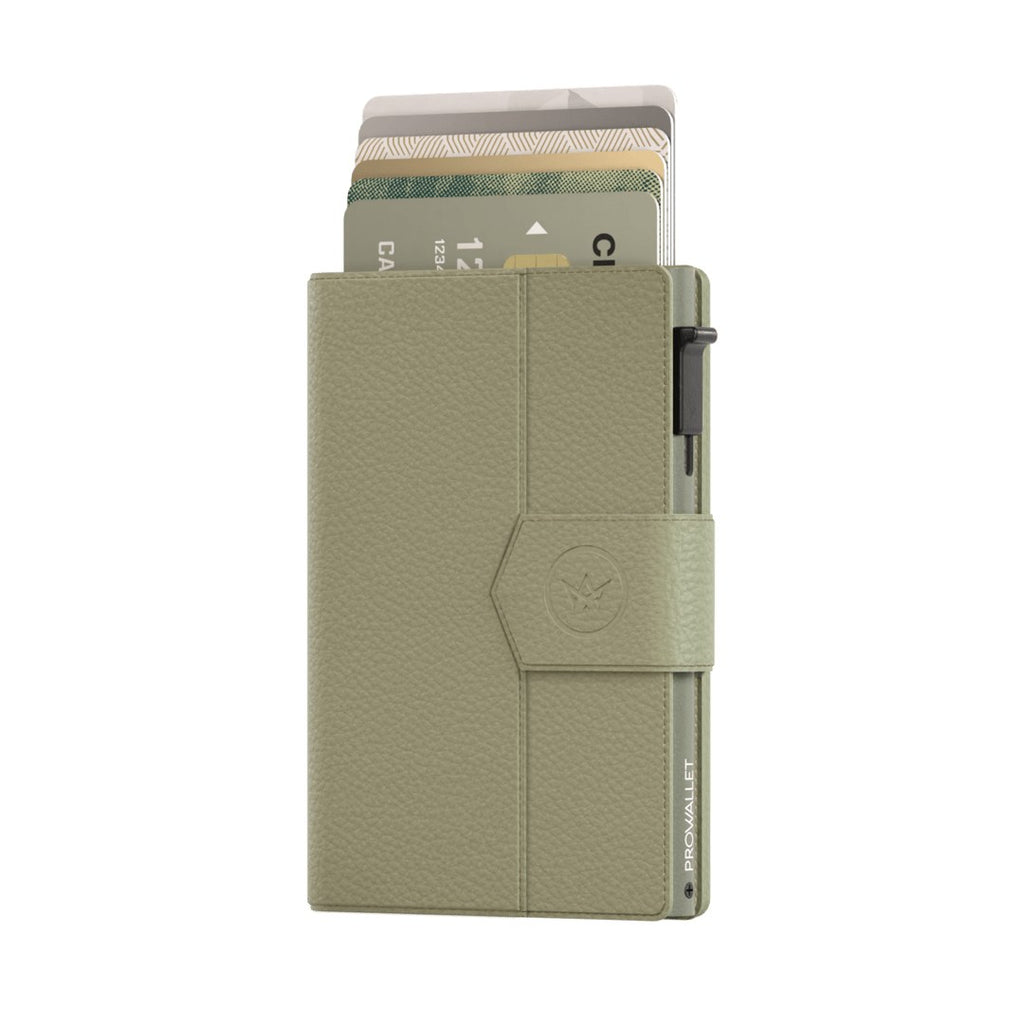 Prowallet dames portemonnee Plus Pebble in groen
