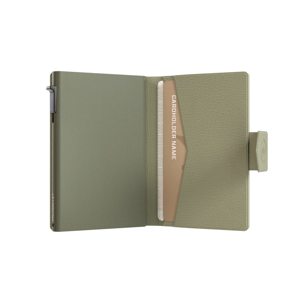 Prowallet dames portemonnee Plus Pebble in groen – productfoto 2