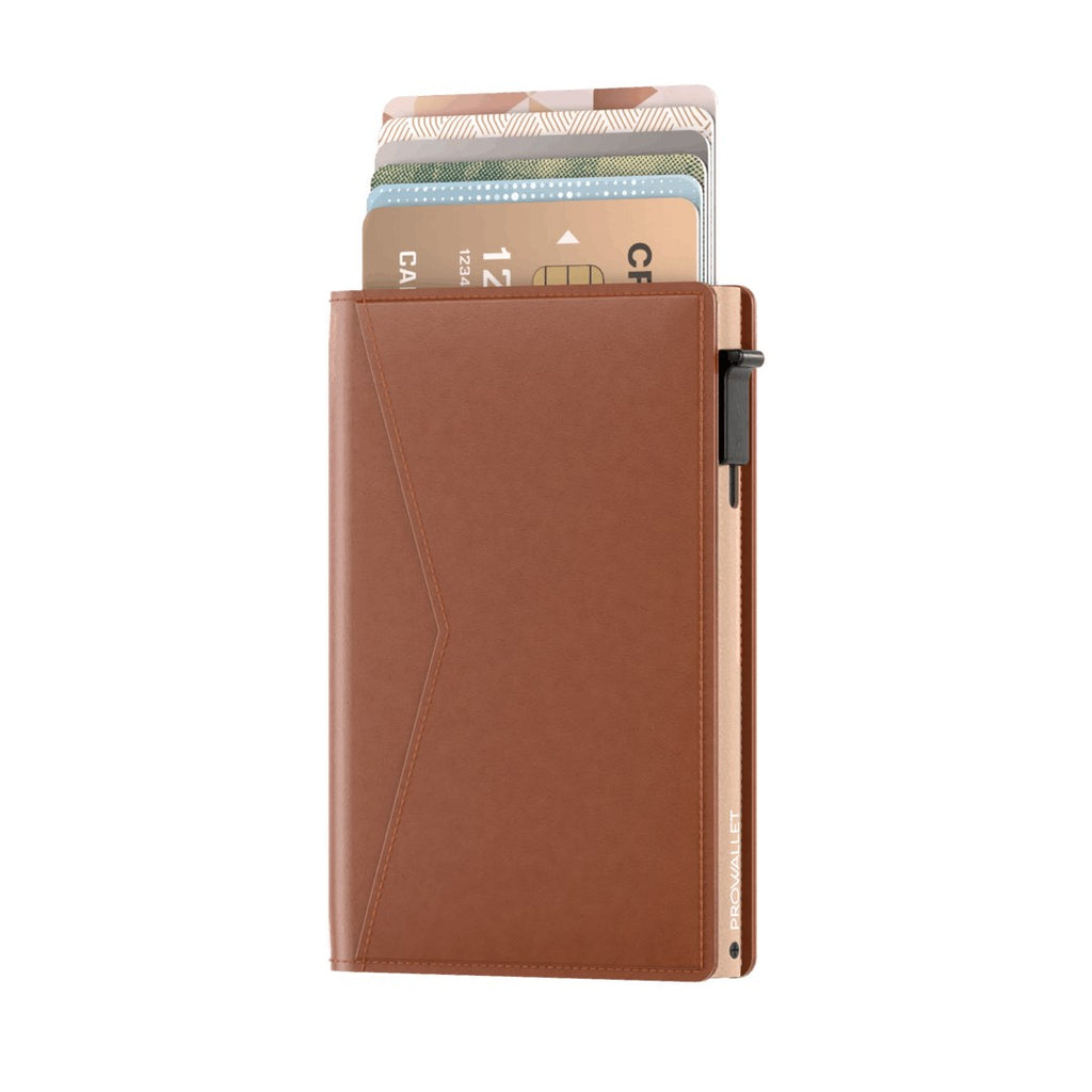 Prowallet portemonnee Slim in cognac