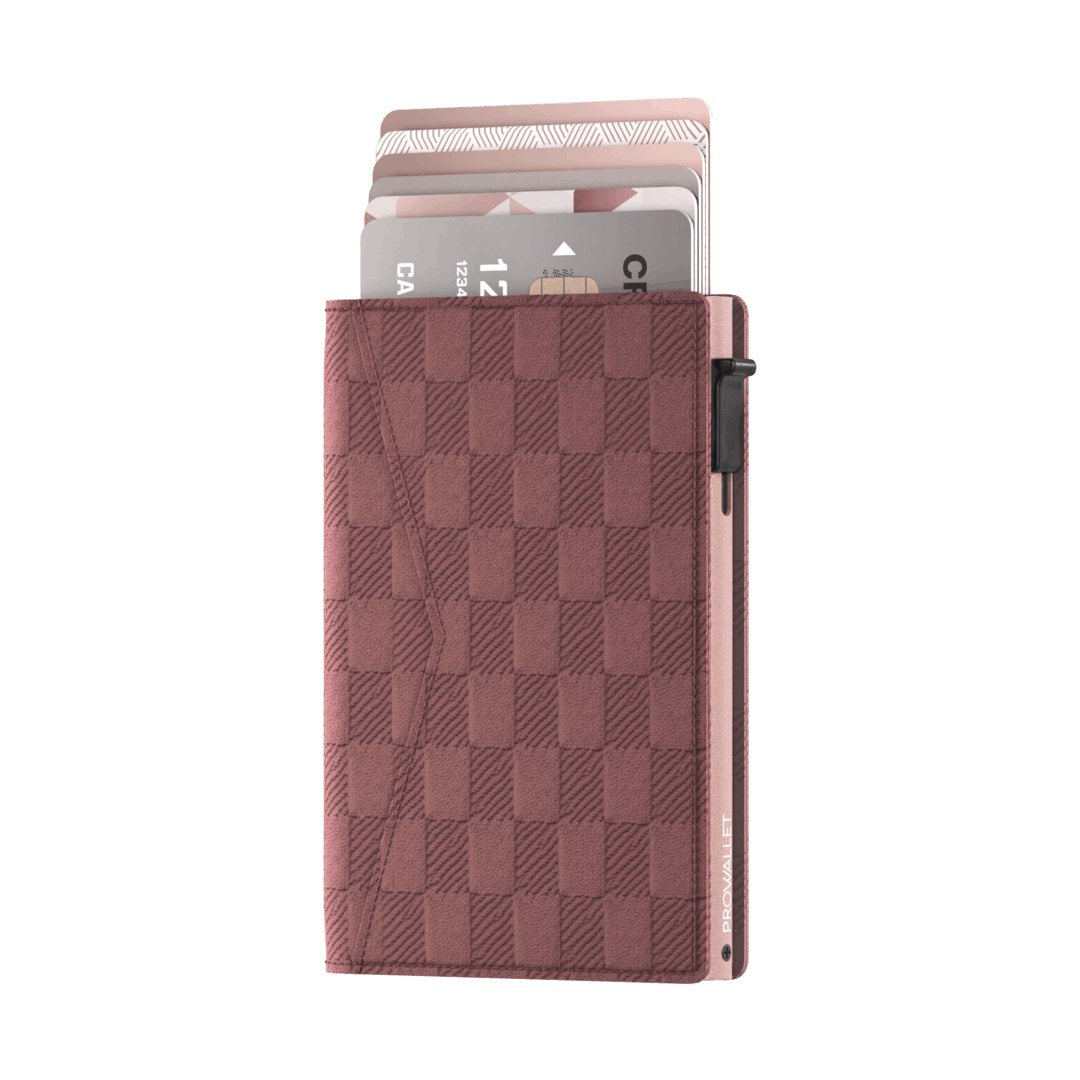 Prowallet dames portemonnee Slim Panel in aubergine