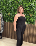 Jumpsuit Zwart met Elastisch Bovenstuk - Velvory Fashion & Living