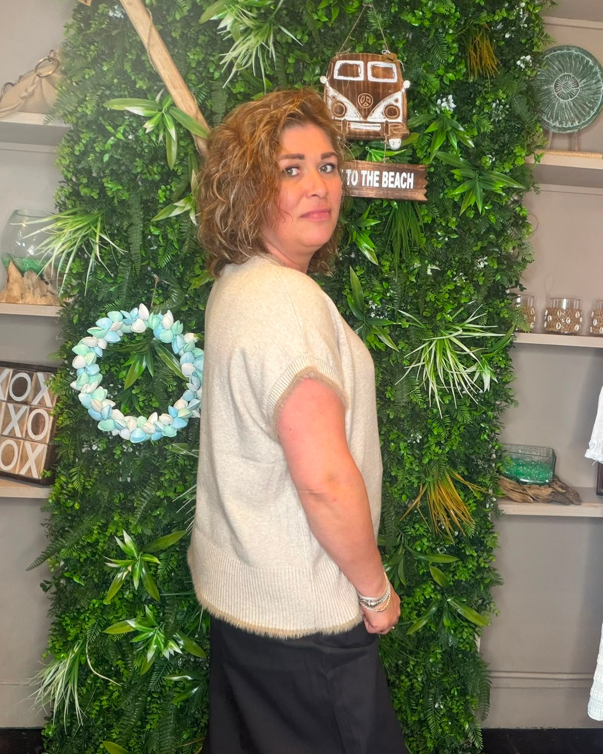 Fijn Gebreide Top VIKI Beige - Velvory Fashion & Living