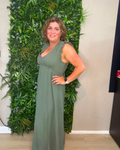 Mousseline Jurk Army Green - Velvory Fashion & Living